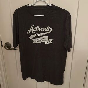 Authentic Ginger Clothing Company charcoal grey T-shirt, men’s size small